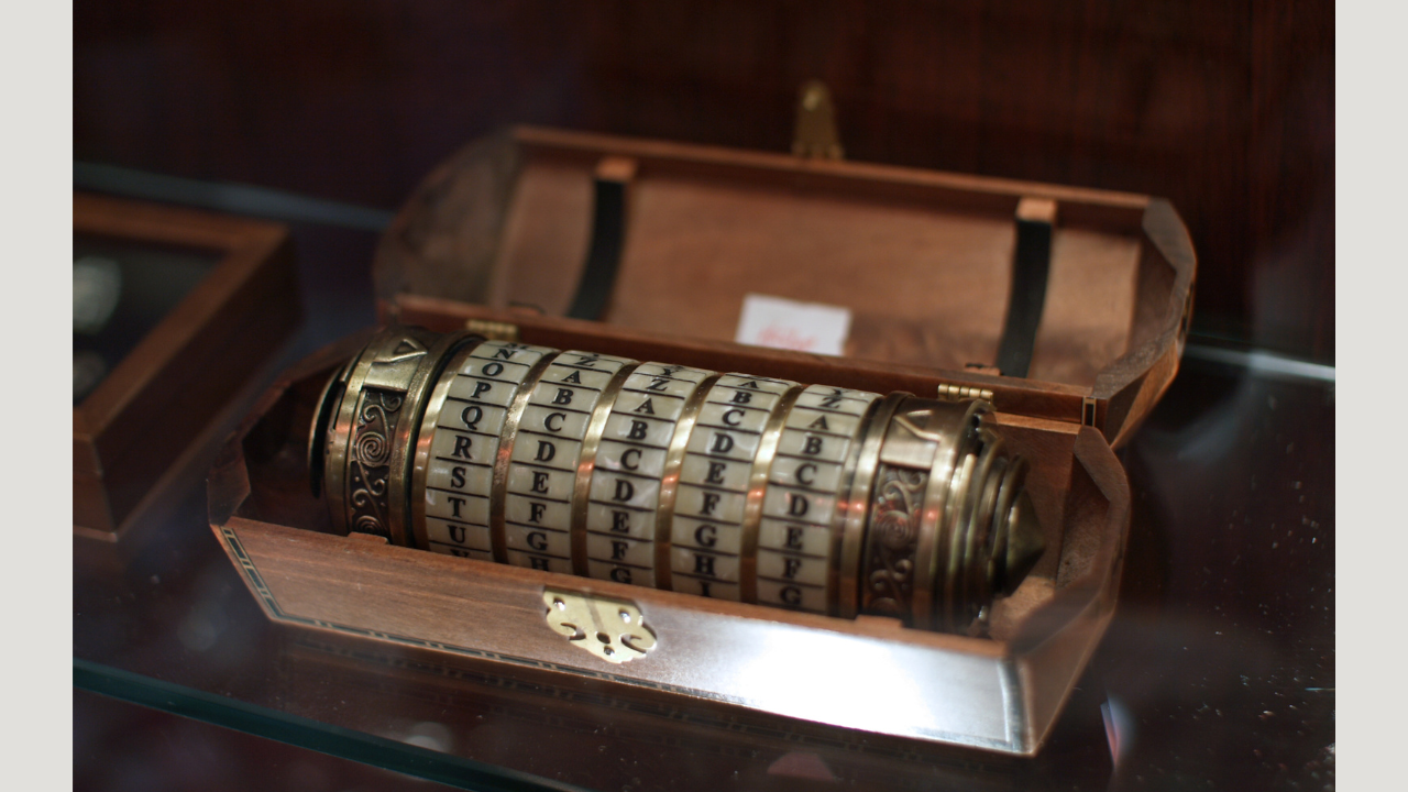 Decoding letters with a cryptex